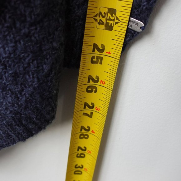 Abercrombie Fitch Sweater Womens Small Wool Cardigan Knit Open Hooded Waterfall - Picture 6 of 8